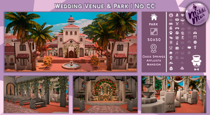 Sims 4 Wedding Venue & Park at MikkiMur