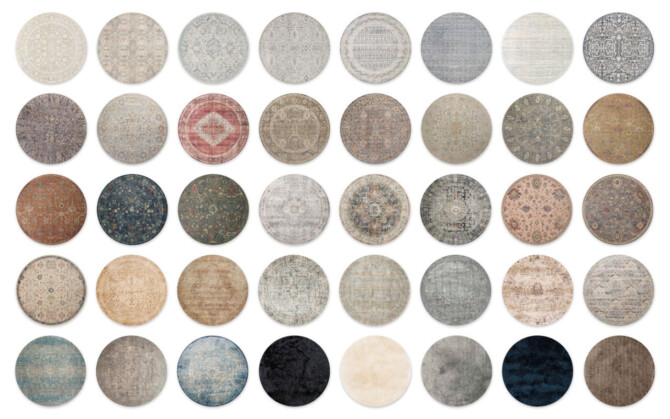 Sims 4 40 Large Round Rugs at SimPlistic