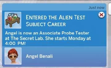Sims 4 Alien Test Subject (Part Time) Career by BosseladyTV at Mod The Sims 4