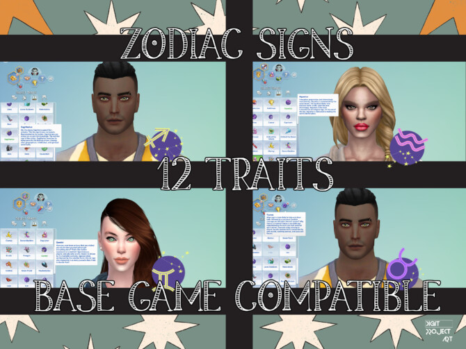 Sims 4 Zodiac Signs by Digit PArt at Mod The Sims 4