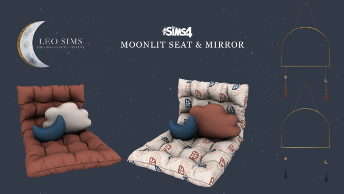 Sims 4 Moonlit Seat and Mirror at Leo Sims