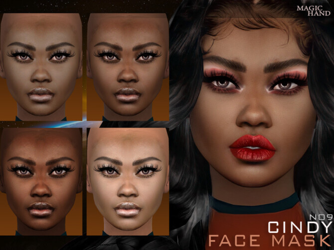 Sims 4 Cindy Face Mask N09 by MagicHand at TSR