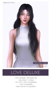 LOVE DELUXE HAIRSTYLE at Obsidian Sims