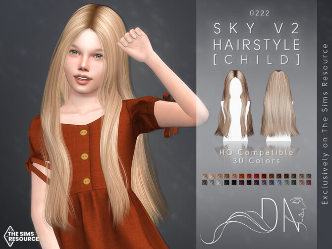Sims 4 Sky Hairstyle V2 [Child] by DarkNighTt at TSR