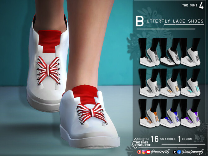 Sims 4 Butterfly Lace Shoes by Mazero5 at TSR