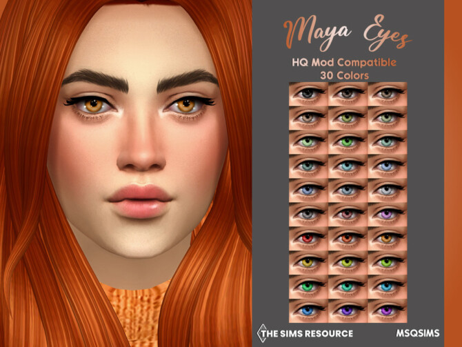 Sims 4 Maya Eyes by MSQSIMS at TSR