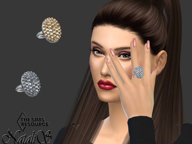 Sims 4 Diva pave ring by NataliS at TSR