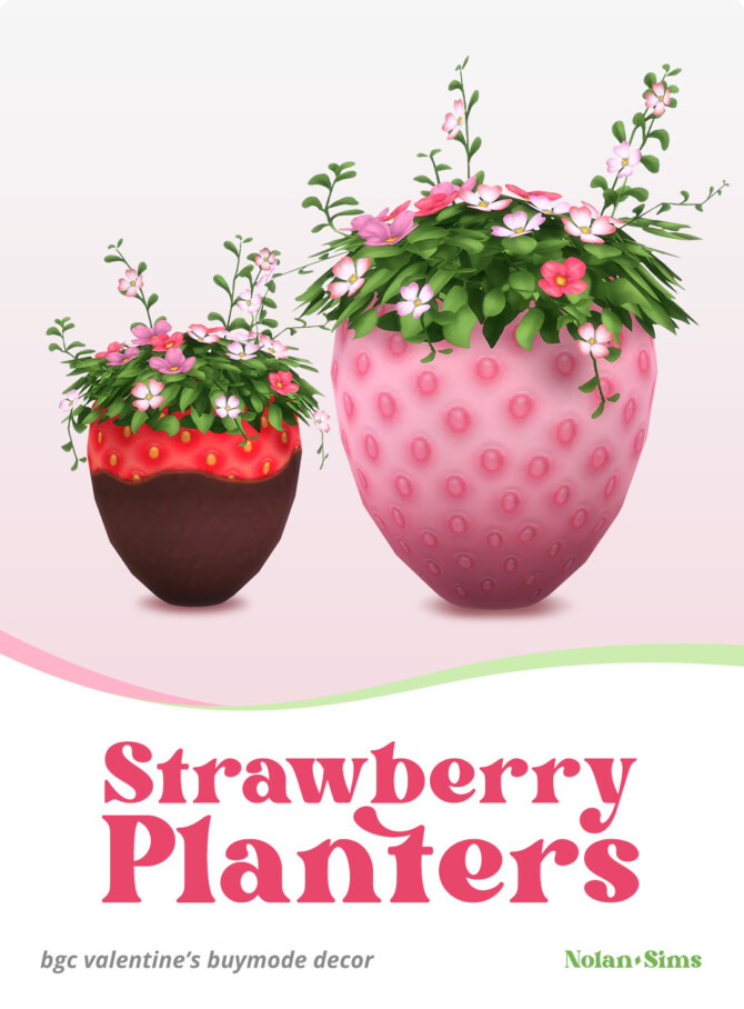 Sims 4 Strawberry Planters at Nolan Sims