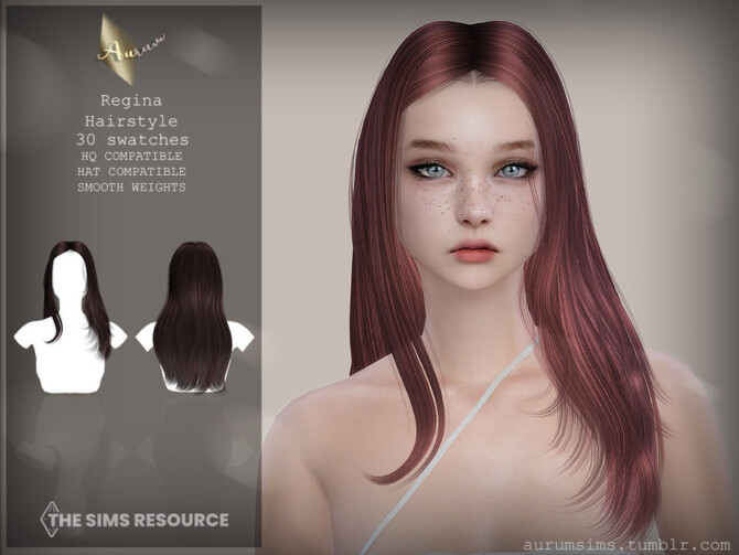 Sims 4 Regina Hairstyle by AurumMusik at TSR