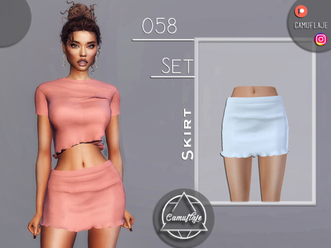 Sims 4 SET 058   Skirt by Camuflaje at TSR