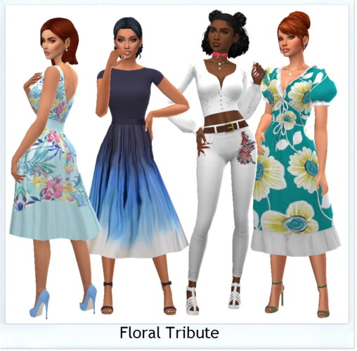 Sims 4 Floral Tribute Recolors Only at Sims4Sue