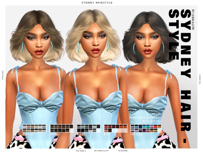 Sims 4 Sydney Hairstyle by Leah Lillith at TSR