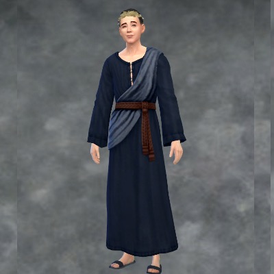 Sims 4 Marriage Officiant Toga & Leaves Crown for All Ages at Medieval Sim Tailor