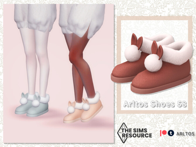 Sims 4 Bunny snow boots 58 by Arltos at TSR