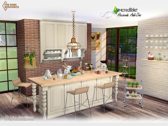 Sims 4 Hacienda Add ons by SIMcredible! at TSR