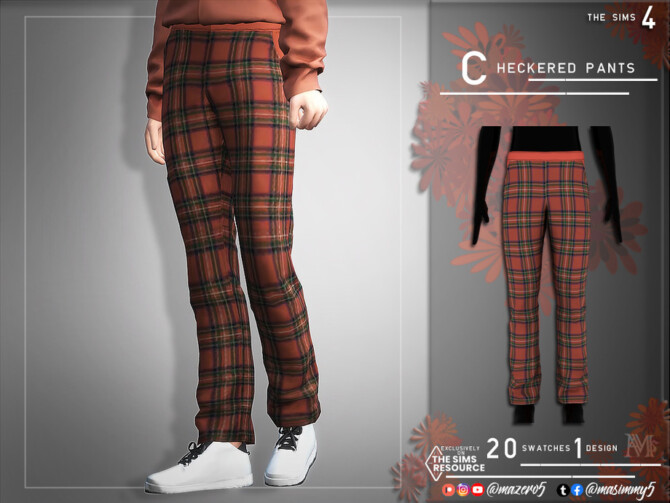 Sims 4 Checkered Pants by Mazero5 at TSR