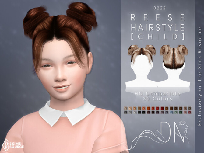 Sims 4 Reese Hairstyle [Child] by DarkNighTt at TSR