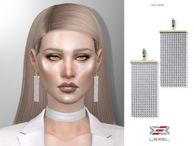 Sims 4 River Earrings by LEXEL s at TSR