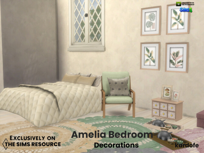Amelia Bedroom Decorations by kardofe at TSR » Sims 4 Updates