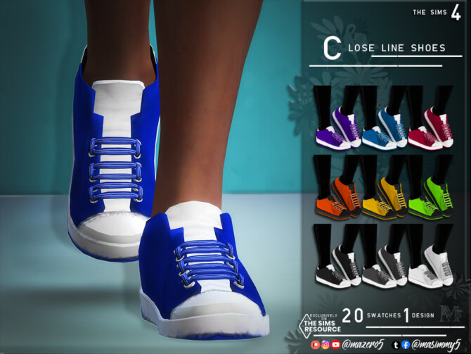 Sims 4 Close Line Shoes by Mazero5 at TSR