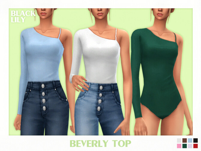 Sims 4 Beverly Top by Black Lily at TSR