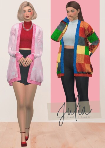 Sims 4 Julia Cardigan at Daisy Pixels