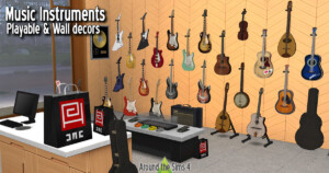 Music Instruments at Around the Sims 4