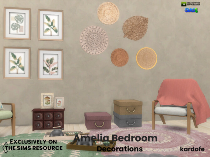Sims 4 Amelia Bedroom Decorations by kardofe at TSR