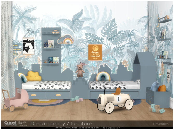 Sims 4 Diego nursery furniture by Severinka  at TSR