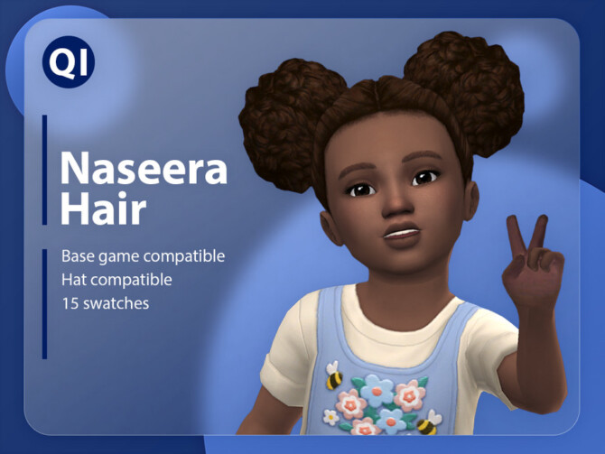 Sims 4 Naseera Hair by qicc at TSR