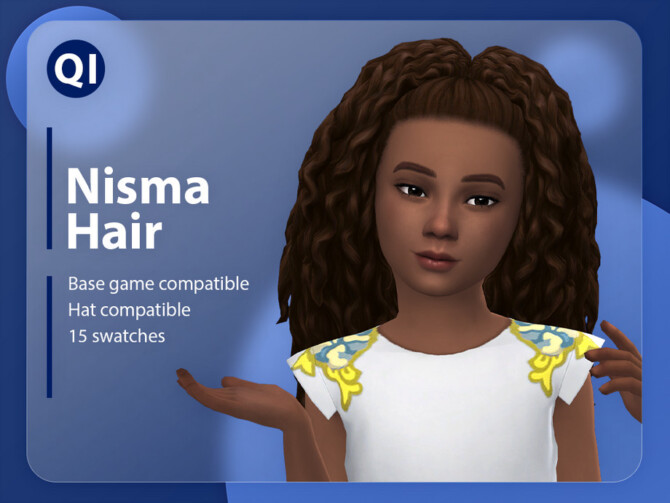 Sims 4 Nisma Hair by qicc at TSR