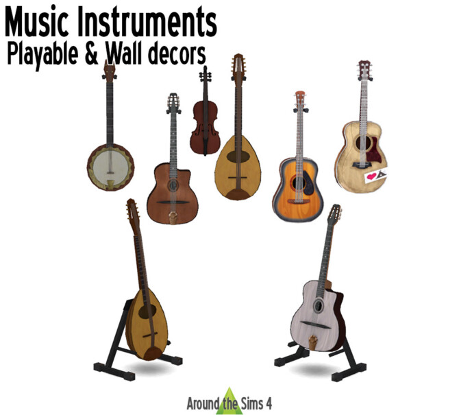 Sims 4 Music Instruments at Around the Sims 4