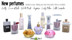 Functional perfume bottles at Around the Sims 4
