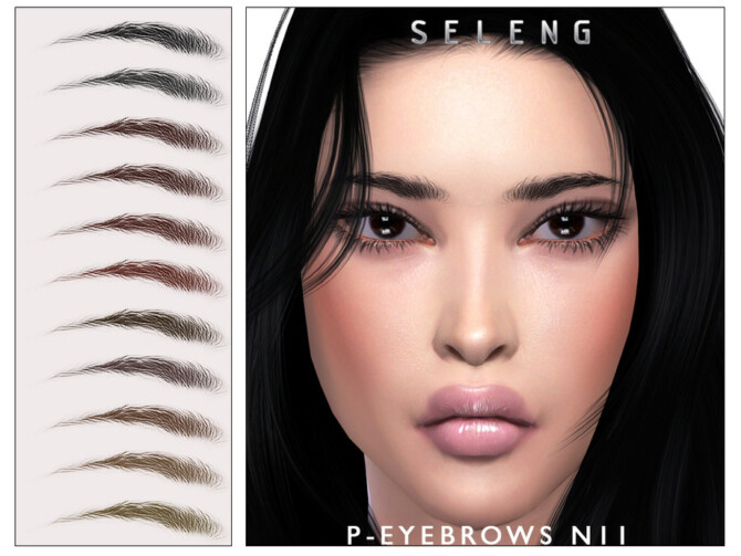 Sims 4 P Eyebrows N11 by Seleng at TSR