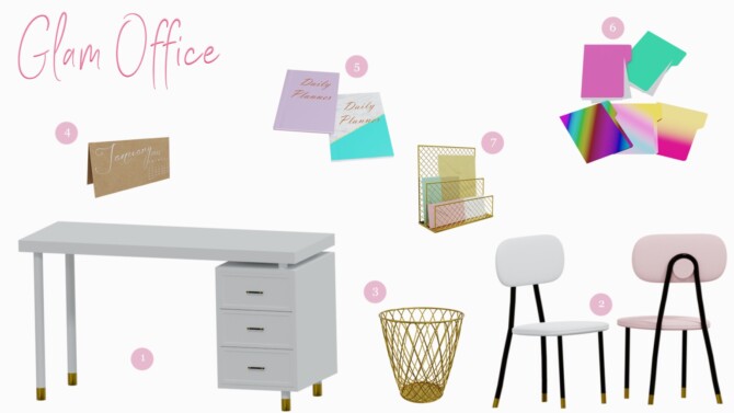 Sims 4 Glam Office at Sunkissedlilacs