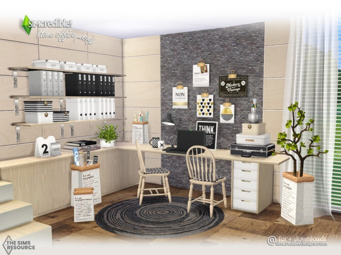 Sims 4 Home Office [web transfer] by SIMcredible! at TSR
