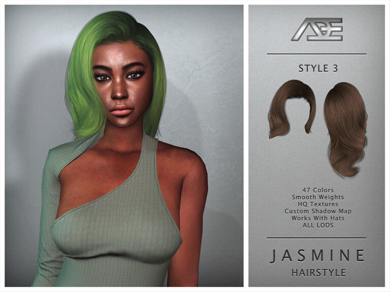 Jasmine Style 3 Hairstyle By Adedarma At Tsr Sims 4 Updates