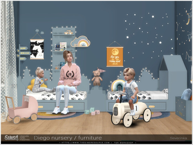 Sims 4 Diego nursery furniture by Severinka  at TSR