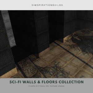 Sci-fi Walls and Floors Collection at Simspiration Builds
