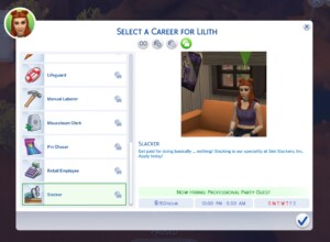 Slacker (Part-Time) Career by BosseladyTV at Mod The Sims 4