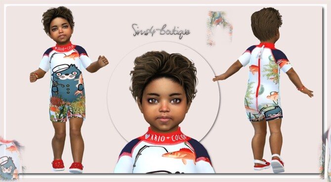 Sims 4 Beach Wear for Toddler Girls & Boys at Sims4 Boutique