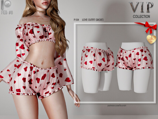 Sims 4 LOVE OUTFIT (SHORT) P104 by busra tr at TSR