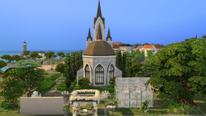 Sims 4 Wedding Chapel by plumbobkingdom at Mod The Sims 4