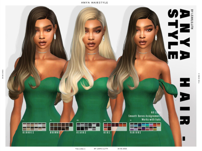 Sims 4 Anya Hairstyle by Leah Lillith at TSR