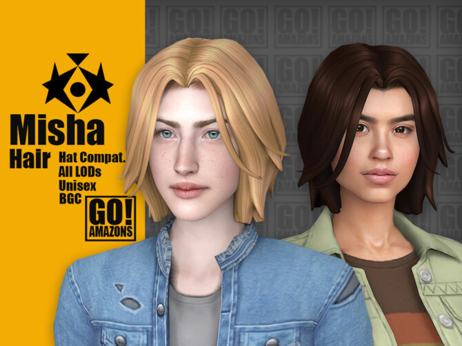 Sims 4 Misha Hair by GoAmazons at TSR