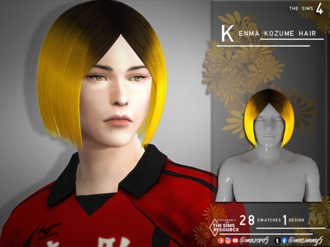 Sims 4 Hair Kenma Kozume by Mazero5 at TSR