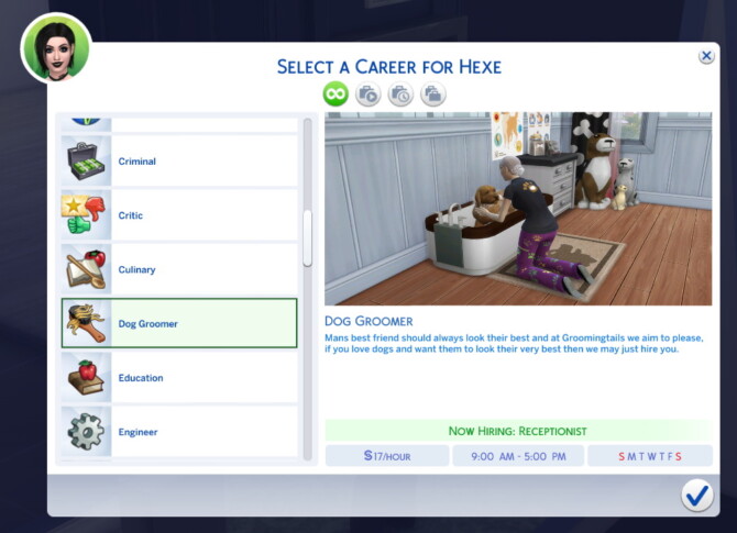 Sims 4 Dog Groomer Career by HexeSims at Mod The Sims 4