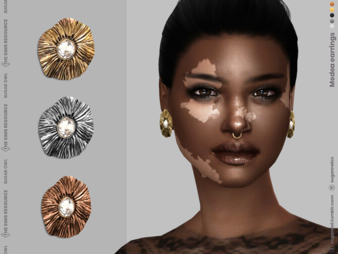 Sims 4 Medea earrings by sugar owl at TSR
