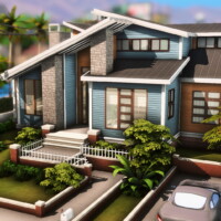 Mid-century Family House  By  Plumbobkingdom At Mod The Sims 4