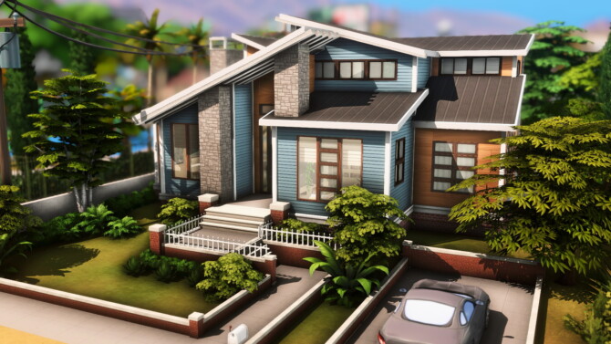 Sims 4 Mid Century Family House  by  plumbobkingdom at Mod The Sims 4